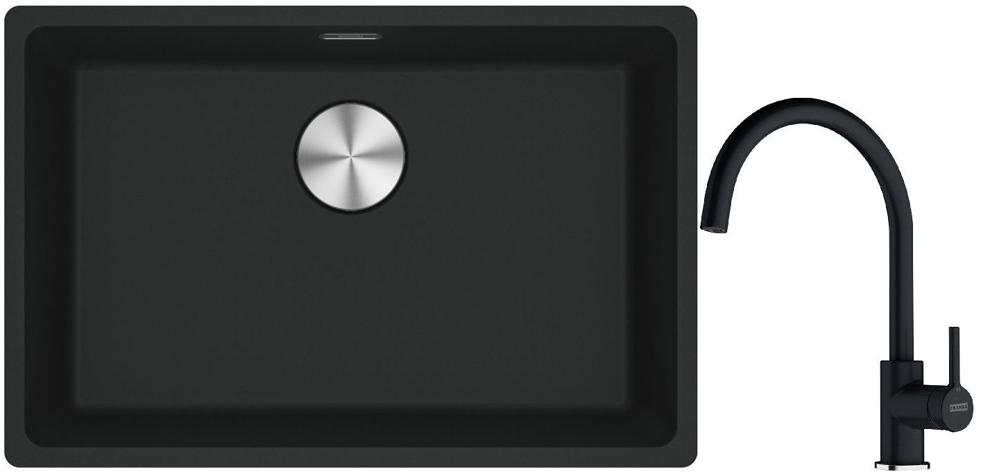 Set chiuvetă din granit Franke Maris 125.0687.256, baterie bucătărie Franke Lina 115.0626.020