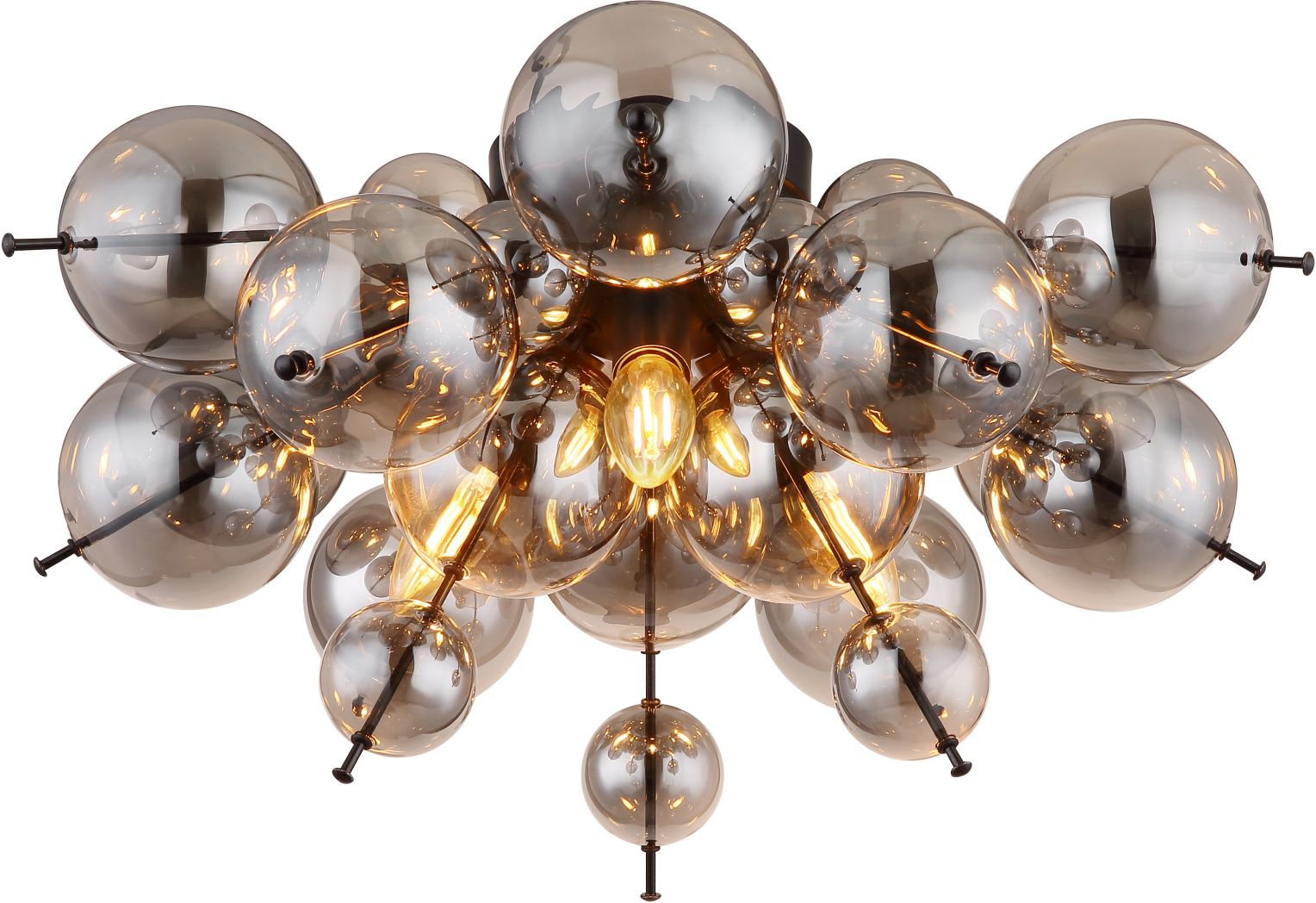 Globo Lighting Udo lampă de tavan 3x25 W negru-fumuriu 15633DS