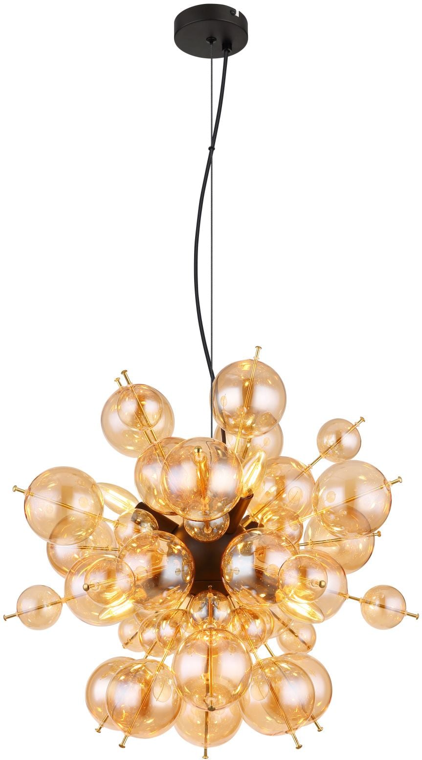 Globo Lighting Udo lampă suspendată 6x25 W negru-auriu-chihlimbar 15633HA