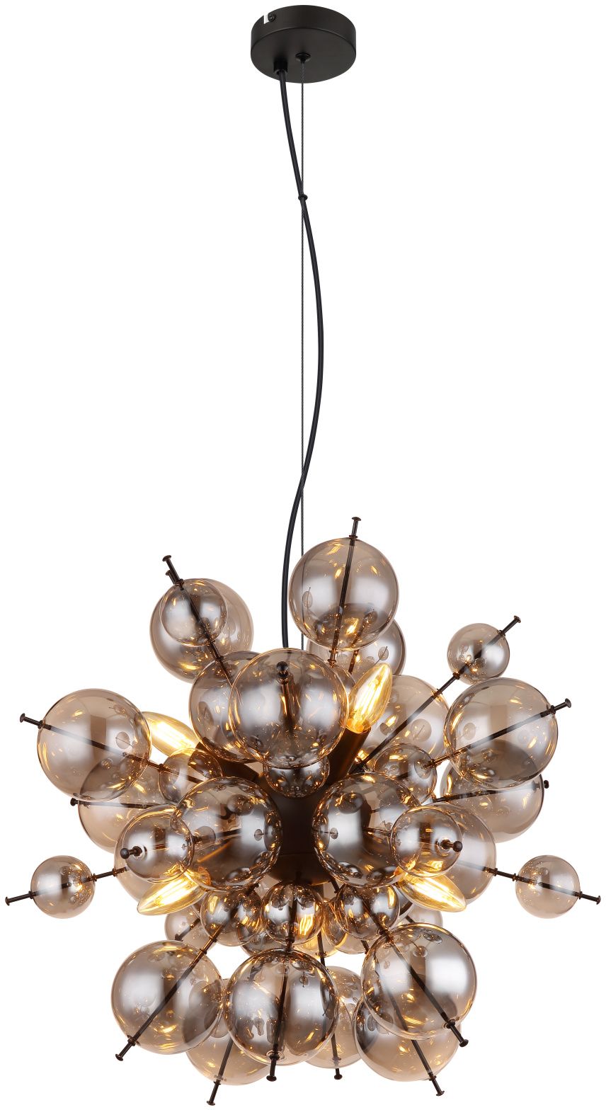 Globo Lighting Udo lampă suspendată 6x25 W negru-fumuriu 15633HS