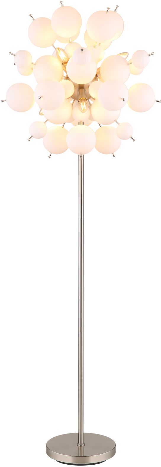 Globo Lighting Udo lampă de podea 6x25 W alb-negru-nichel 15633SO