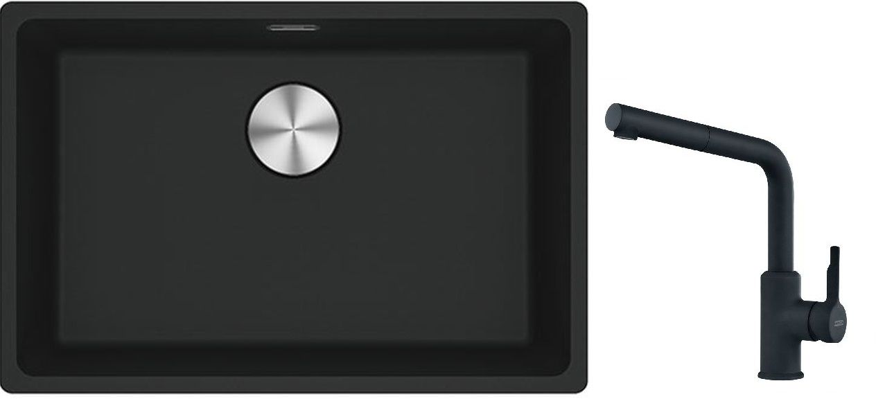 Set chiuvetă din granit Franke Maris 125.0687.256, baterie bucătărie Franke Urban 115.0627.523