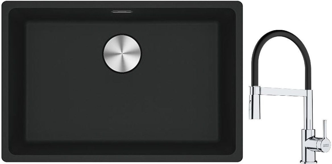 Set chiuvetă din granit Franke Maris 125.0687.252, baterie bucătărie Franke Lina 115.0626.085