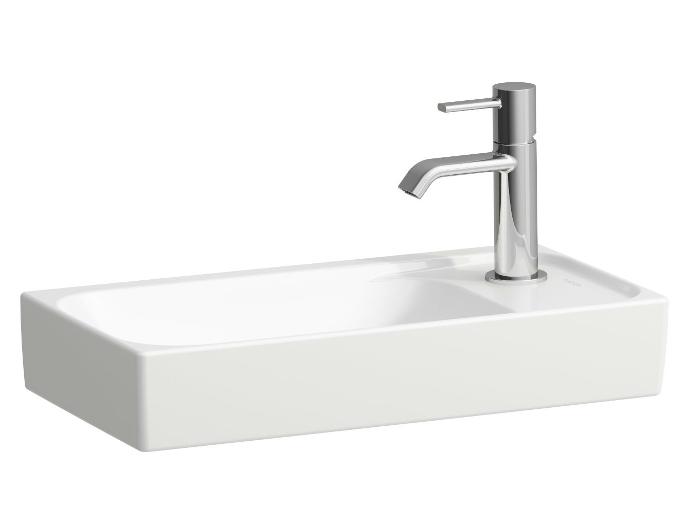 Laufen Meda lavoar 46x23.5 cm dreptunghiular clasică-mobilier alb luciu H8151134001141