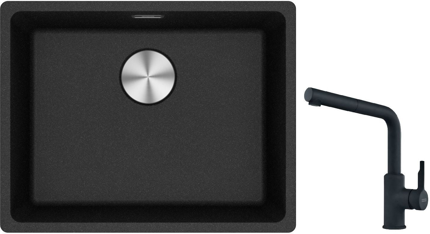 Set chiuvetă din granit Franke Maris 125.0687.253, baterie bucătărie Franke Urban 115.0627.523