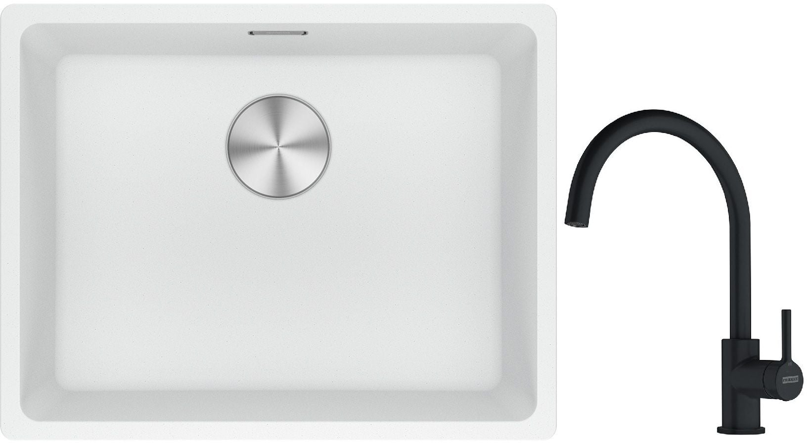 Set chiuvetă din granit Franke Maris 125.0687.255, baterie bucătărie Franke Lina 115.0626.019