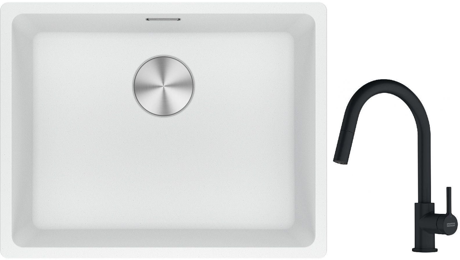 Set chiuvetă din granit Franke Maris 125.0687.255, baterie bucătărie Franke Lina 115.0626.053