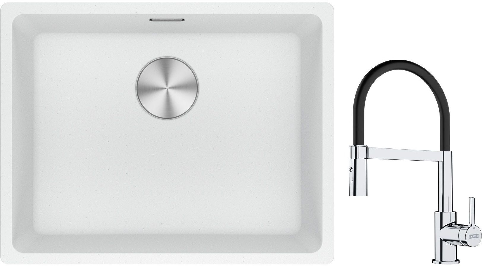 Set chiuvetă din granit Franke Maris 125.0687.255, baterie bucătărie Franke Lina 115.0626.085