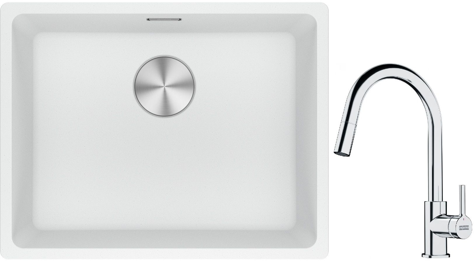 Set chiuvetă din granit Franke Maris 125.0687.255, baterie bucătărie Franke Lina 115.0693.229
