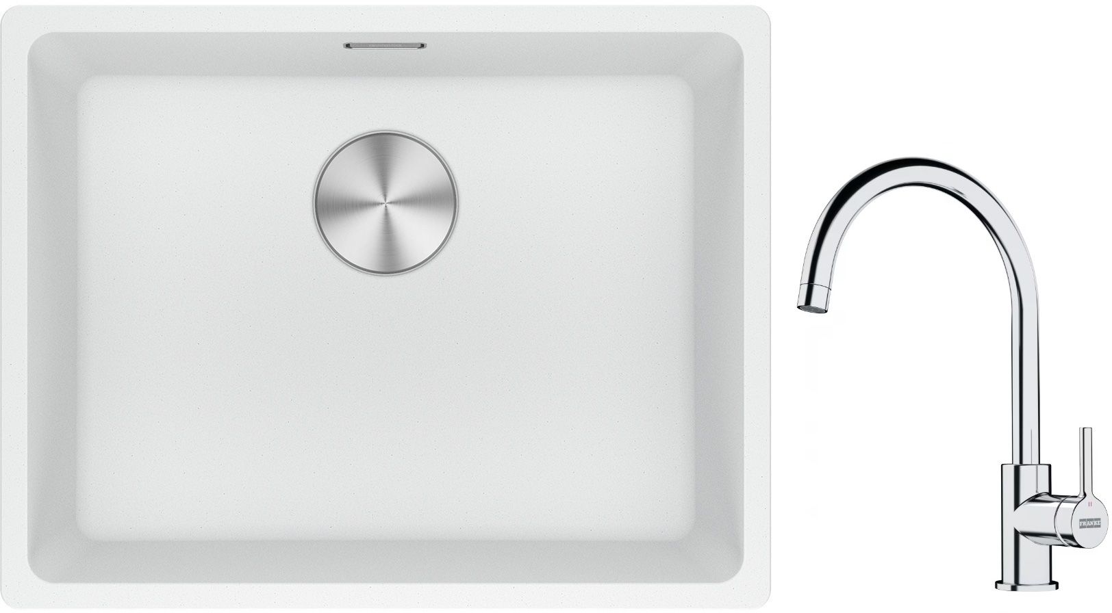 Set chiuvetă din granit Franke Maris 125.0687.255, baterie bucătărie Franke Lina 115.0693.228