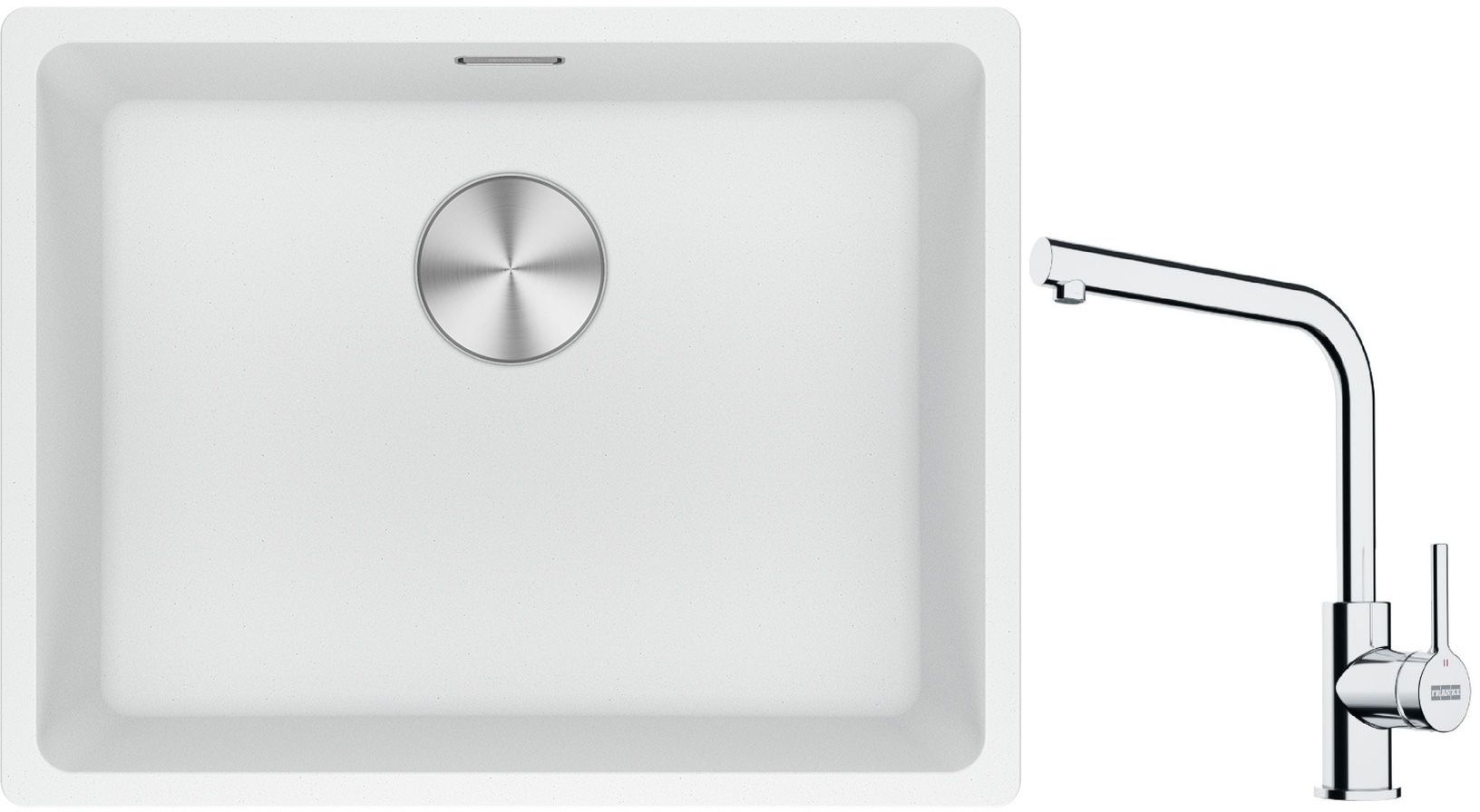 Set chiuvetă din granit Franke Maris 125.0687.255, baterie bucătărie Franke Lina 115.0693.230