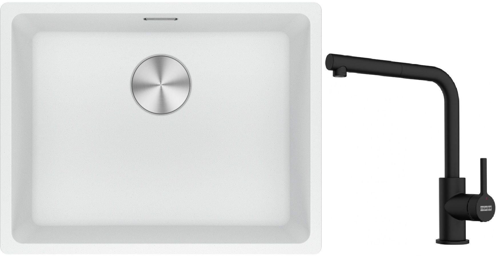 Set chiuvetă din granit Franke Maris 125.0687.255, baterie bucătărie Franke Lina 115.0712.435