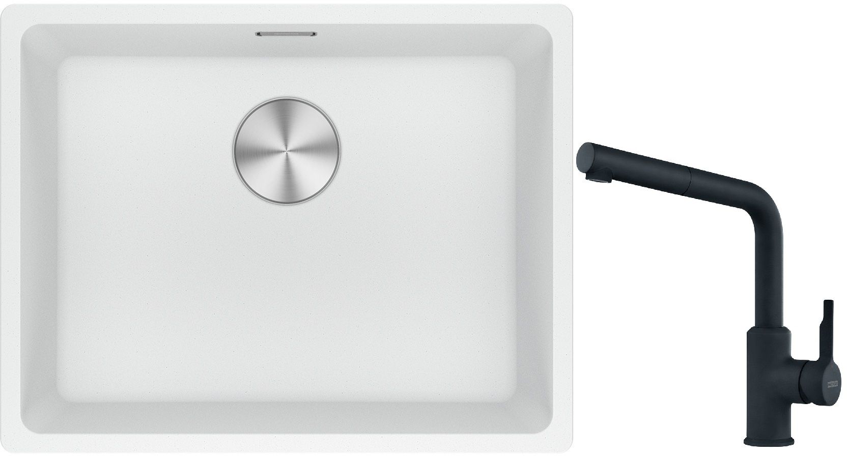 Set chiuvetă din granit Franke Maris 125.0687.255, baterie bucătărie Franke Urban 115.0627.523