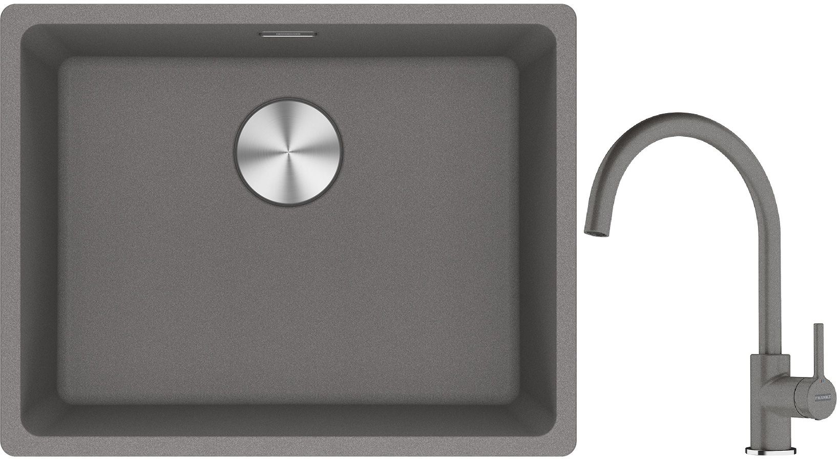Set chiuvetă din granit Franke Maris 125.0687.254, baterie bucătărie Franke Lina 115.0626.022