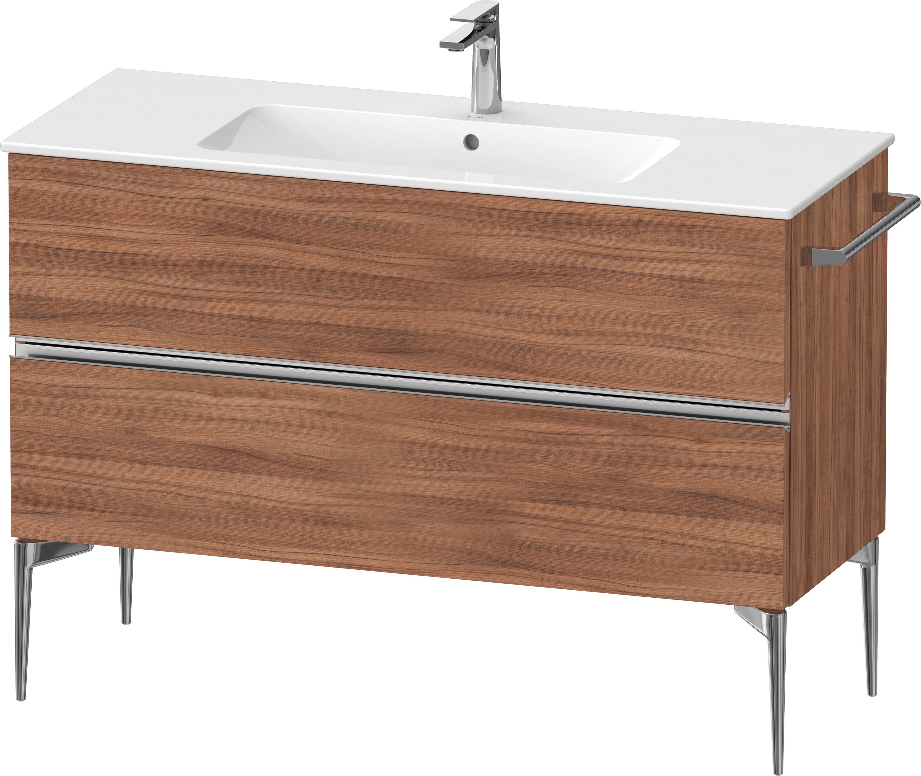 Duravit Sivida dulap 121x47.7x59.1 cm sub chiuveta pe perete nucă-crom SV4646010790000