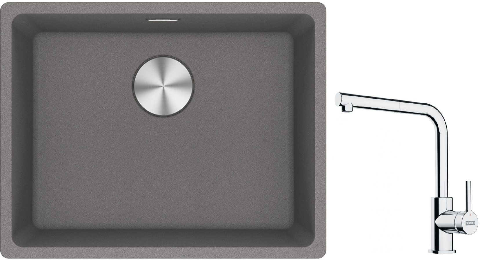 Set chiuvetă din granit Franke Maris 125.0687.254, baterie bucătărie Franke Lina 115.0712.420