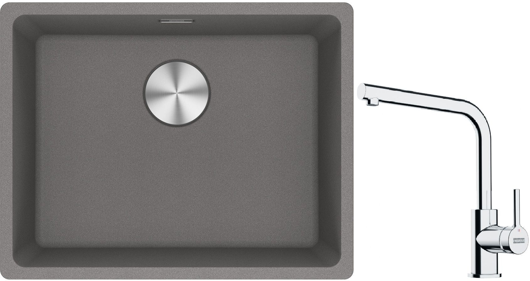 Set chiuvetă din granit Franke Maris 125.0687.254, baterie bucătărie Franke Lina 115.0693.230