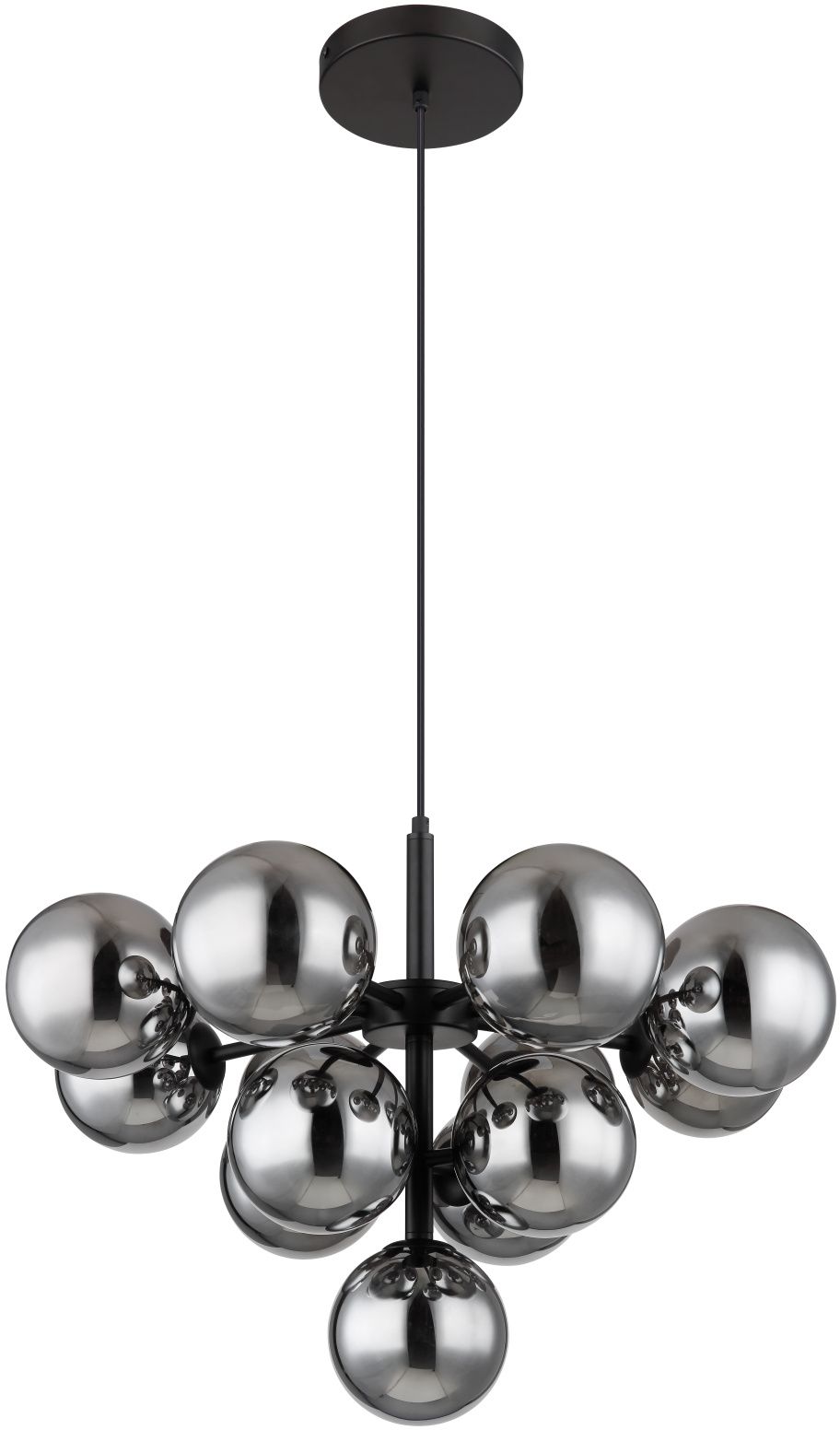 Globo Lighting Grappy lampă suspendată x5 W negru-fumuriu 56143-13