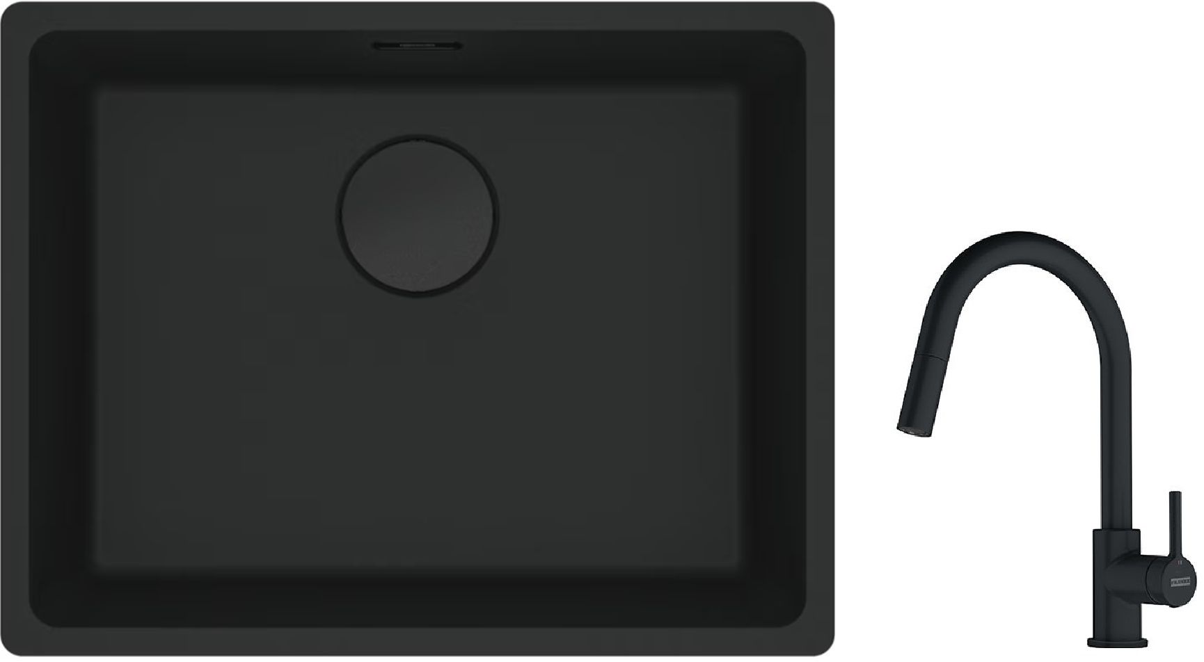 Set chiuvetă din granit Franke Maris 125.0697.759, baterie bucătărie Franke Lina 115.0626.053