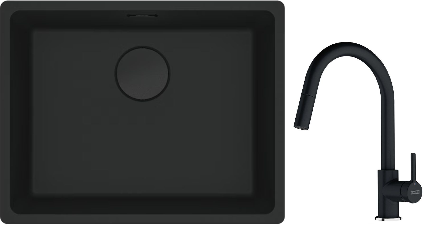 Set chiuvetă din granit Franke Maris 125.0697.759, baterie bucătărie Franke Lina 115.0626.055