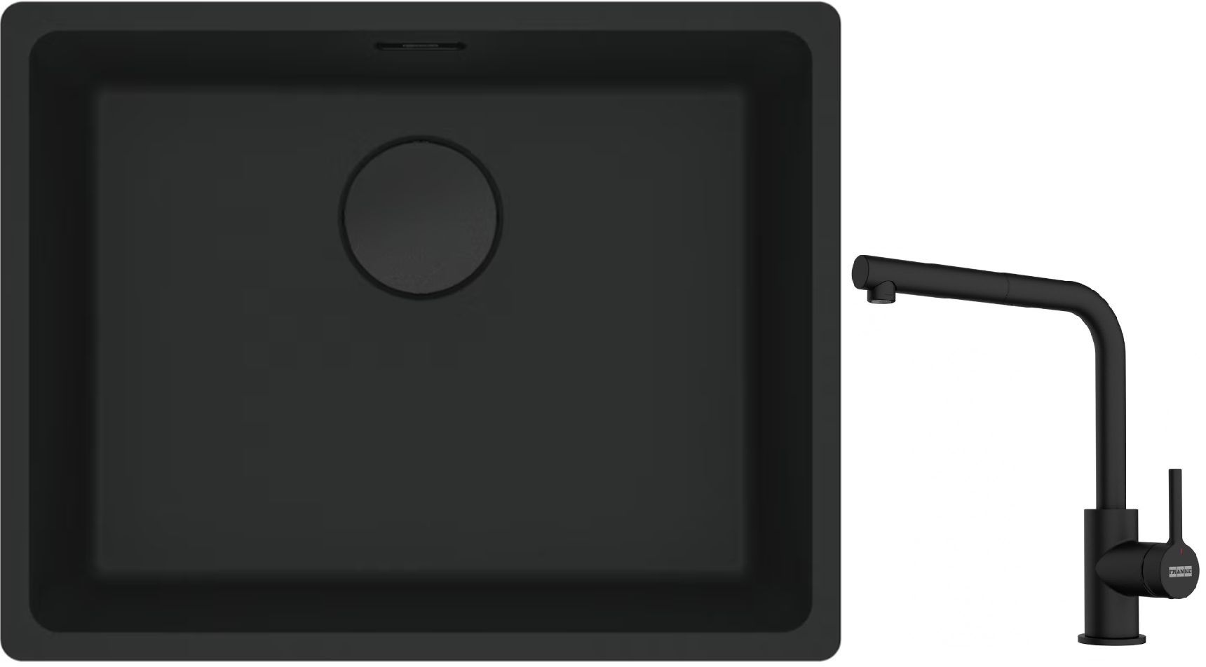 Set chiuvetă din granit Franke Maris 125.0697.759, baterie bucătărie Franke Lina 115.0712.435