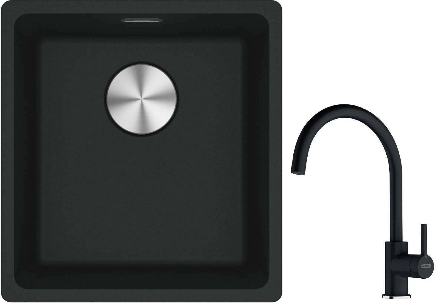 Set chiuvetă din granit Franke Maris 125.0687.248, baterie bucătărie Franke Lina 115.0626.020