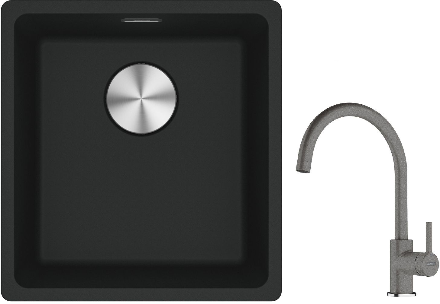 Set chiuvetă din granit Franke Maris 125.0687.248, baterie bucătărie Franke Lina 115.0626.022
