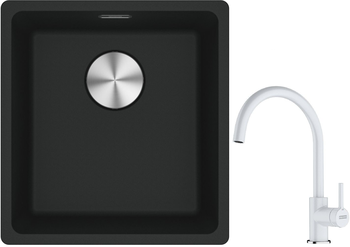 Set chiuvetă din granit Franke Maris 125.0687.248, baterie bucătărie Franke Lina 115.0626.024