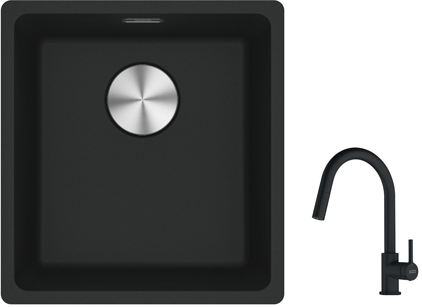 Set chiuvetă din granit Franke Maris 125.0687.248, baterie bucătărie Franke Lina 115.0626.053