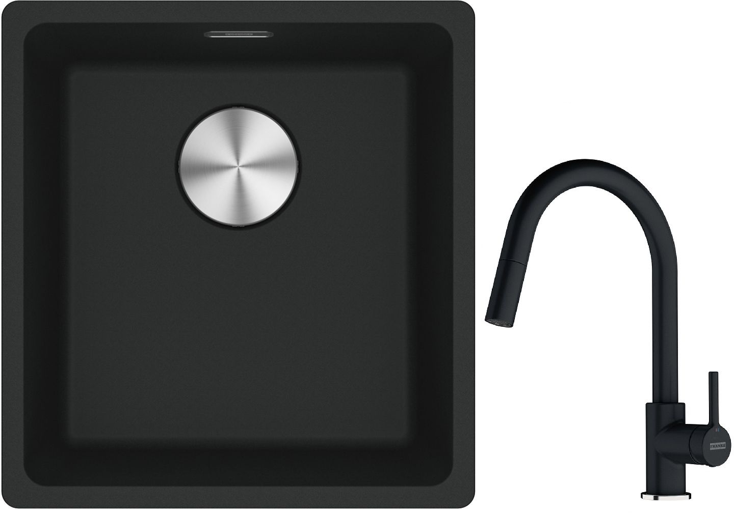 Set chiuvetă din granit Franke Maris 125.0687.248, baterie bucătărie Franke Lina 115.0626.055