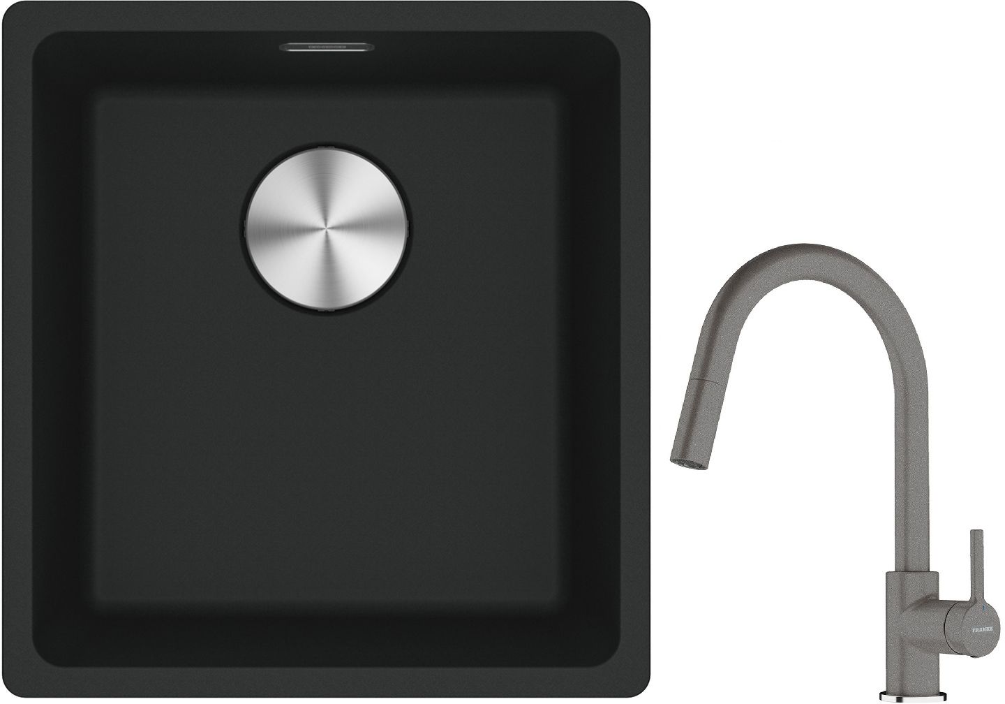 Set chiuvetă din granit Franke Maris 125.0687.248, baterie bucătărie Franke Lina 115.0626.057