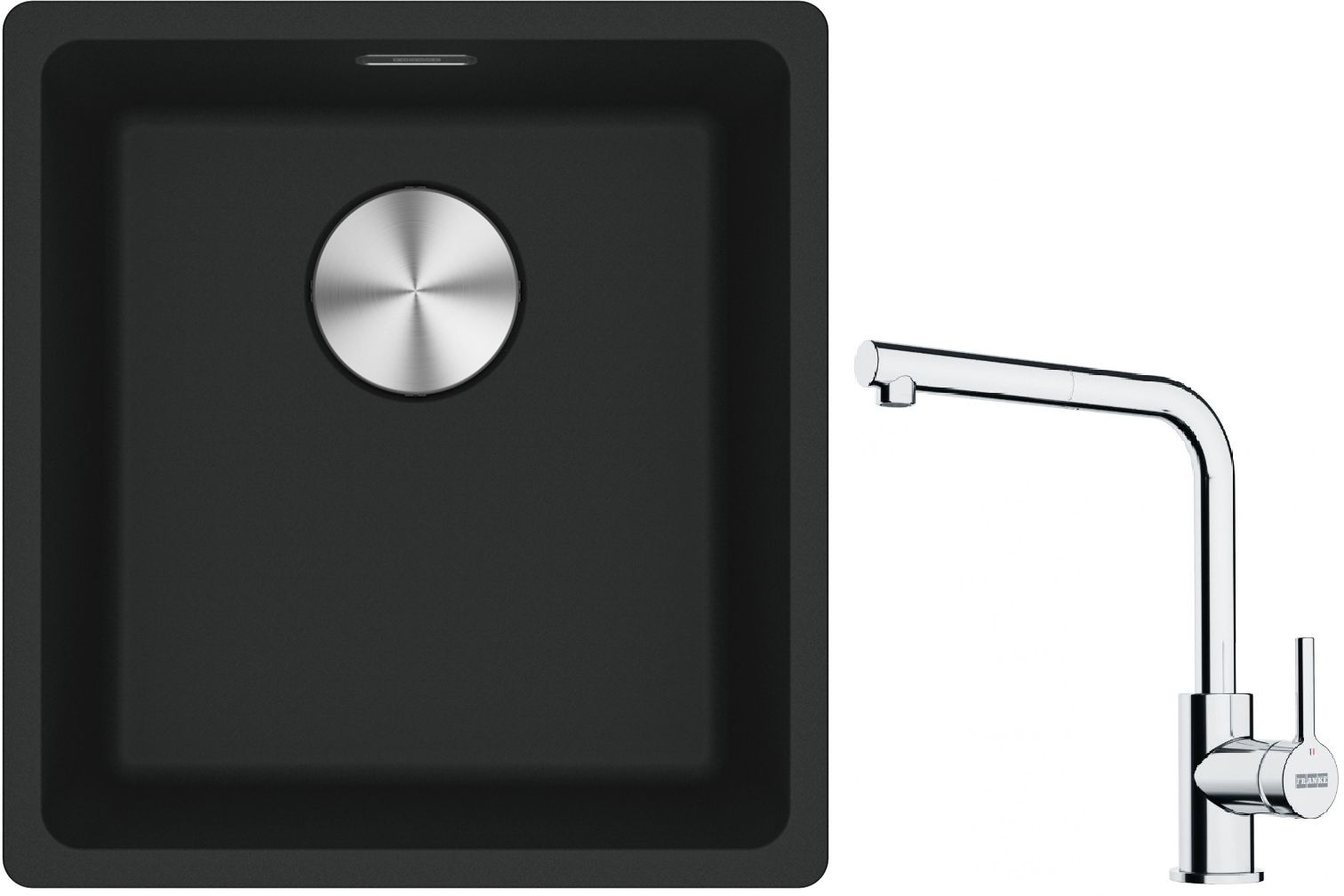 Set chiuvetă din granit Franke Maris 125.0687.248, baterie bucătărie Franke Lina 115.0712.420