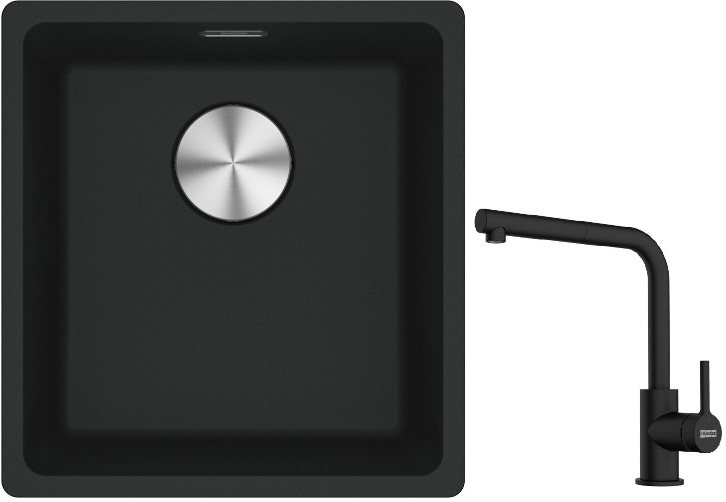 Set chiuvetă din granit Franke Maris 125.0687.248, baterie bucătărie Franke Lina 115.0712.435