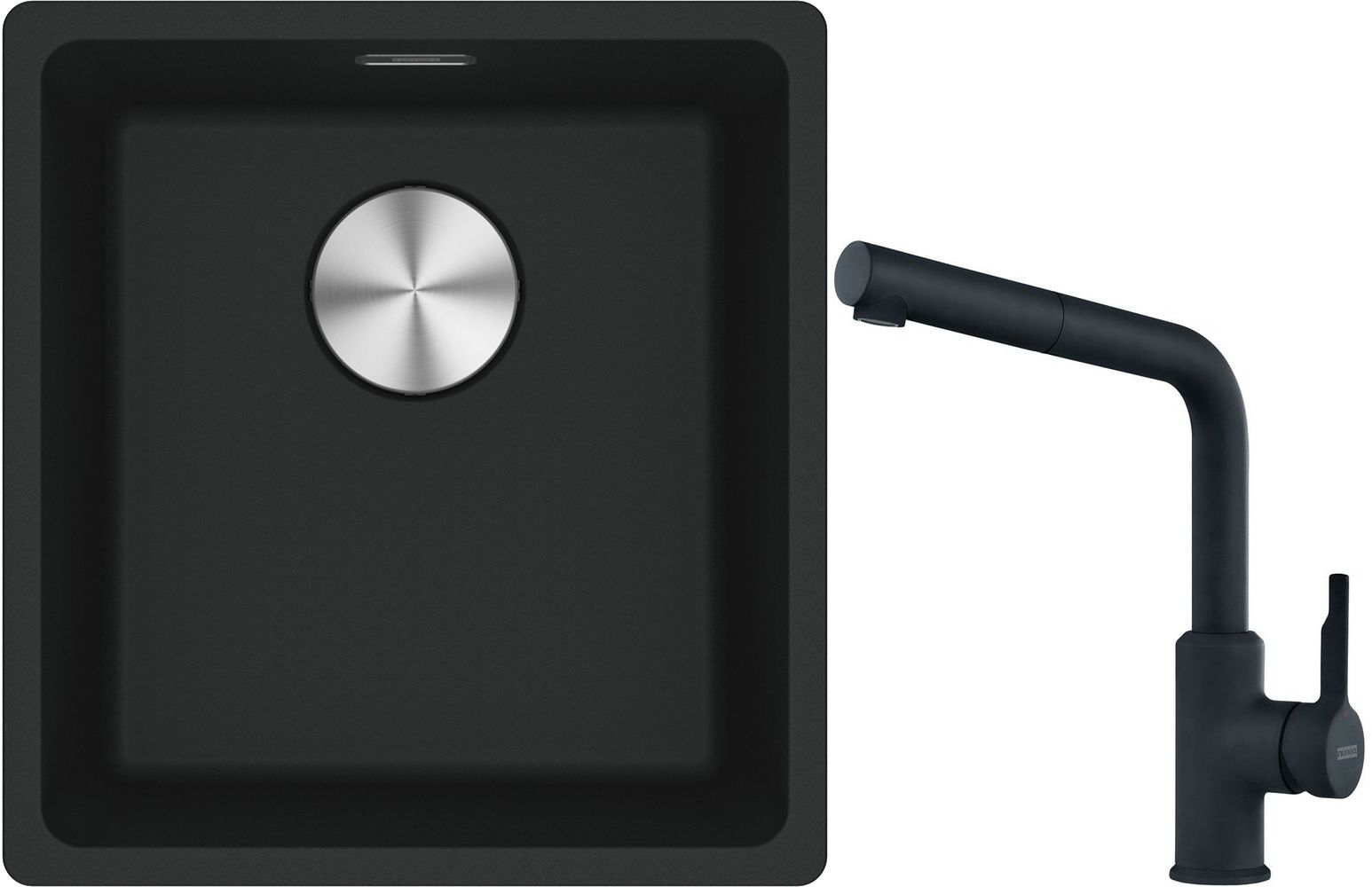 Set chiuvetă din granit Franke Maris 125.0687.248, baterie bucătărie Franke Urban 115.0627.523