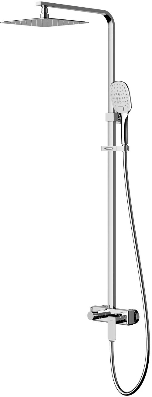 Omnires Sacramento set de duș perete cu duș de ploaie crom SC2344CR