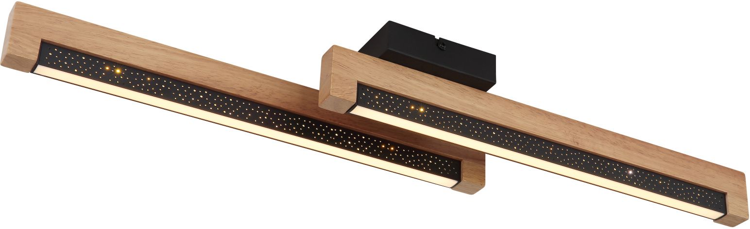 Globo Lighting Starla lampă de tavan 1x12 W negru-lemn 67849D