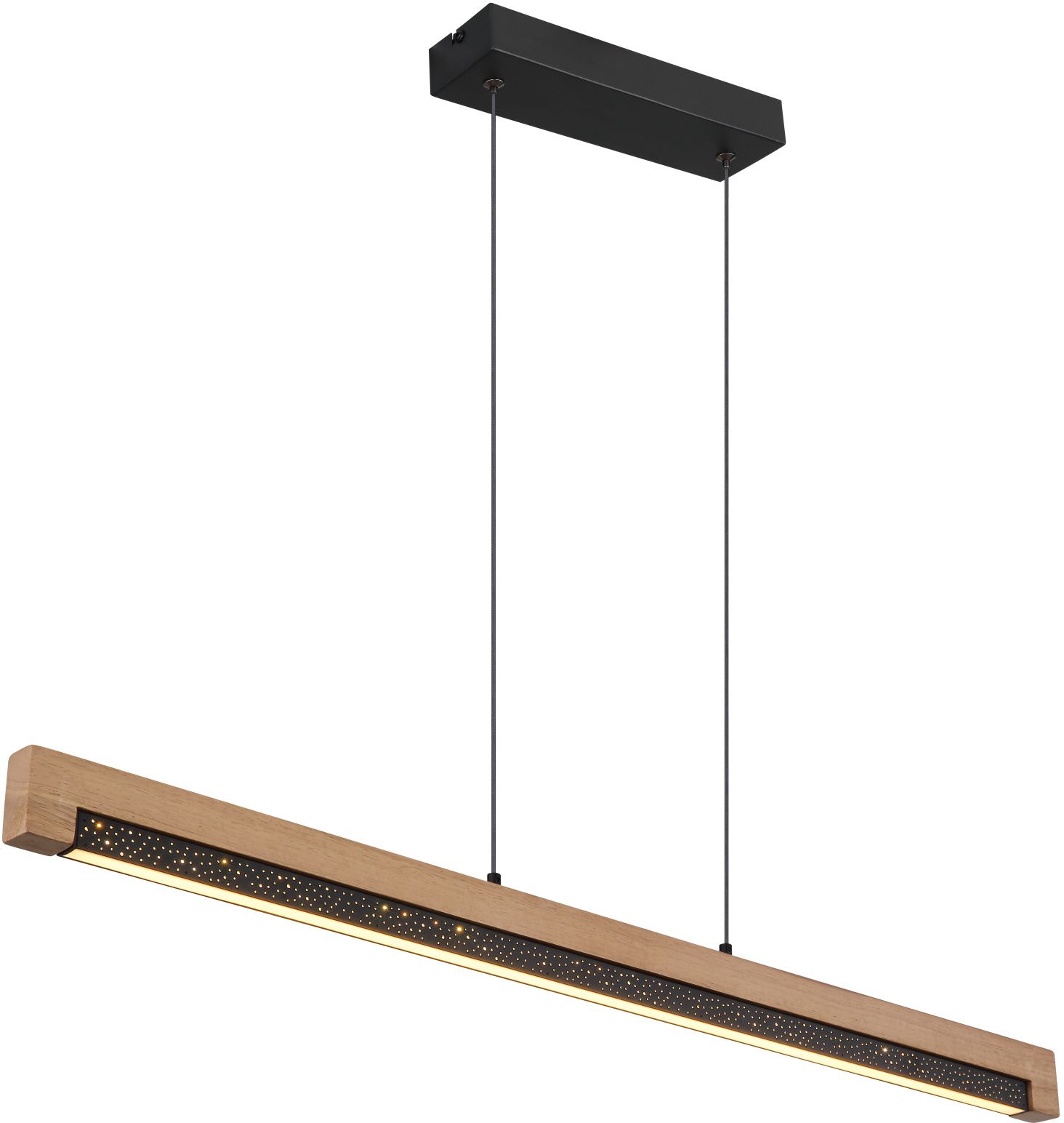 Globo Lighting Starla lampă suspendată 1x24 W negru-lemn 67849H