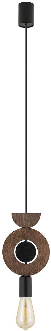 Nowodvorski Lighting Drops Wood lampă suspendată 1x25 W negru-lemn 11176