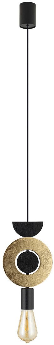 Nowodvorski Lighting Drops Wood lampă suspendată 1x25 W negru-auriu 11180