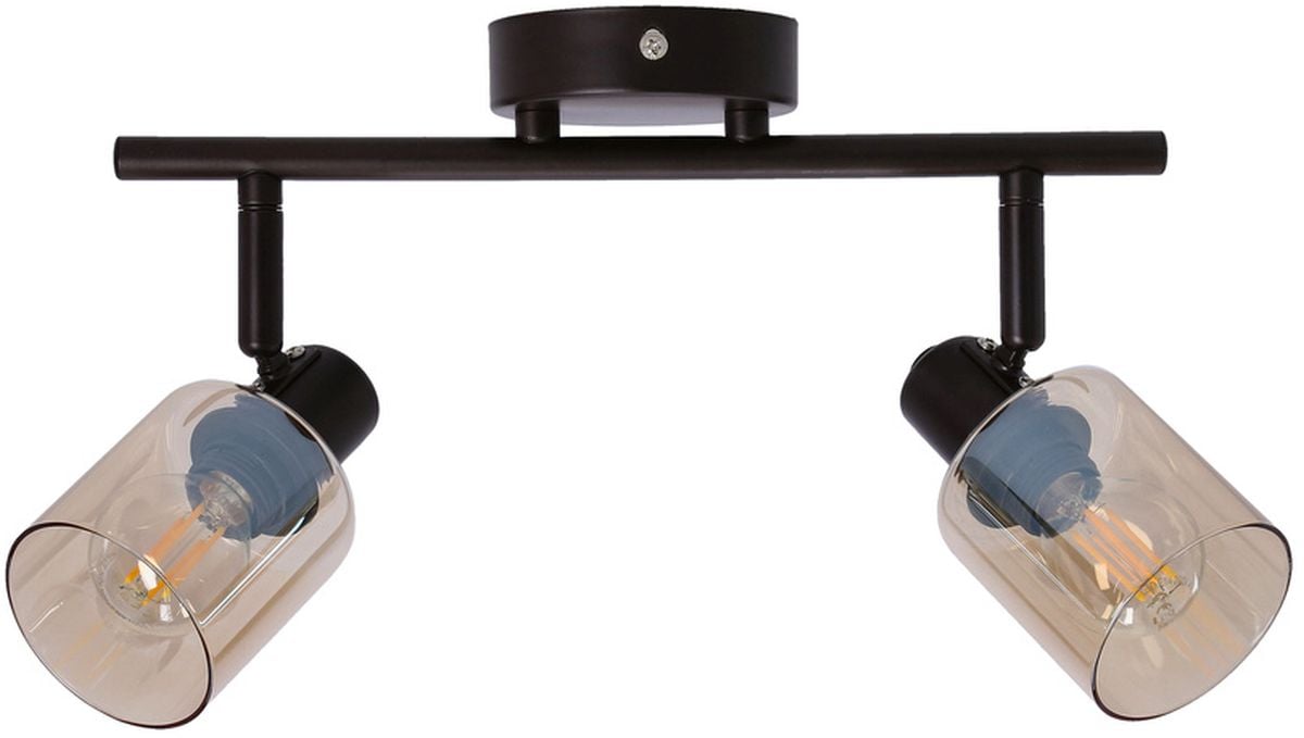 Candellux Agra lampă de tavan 2x40 W negru-chihlimbar 92-25043