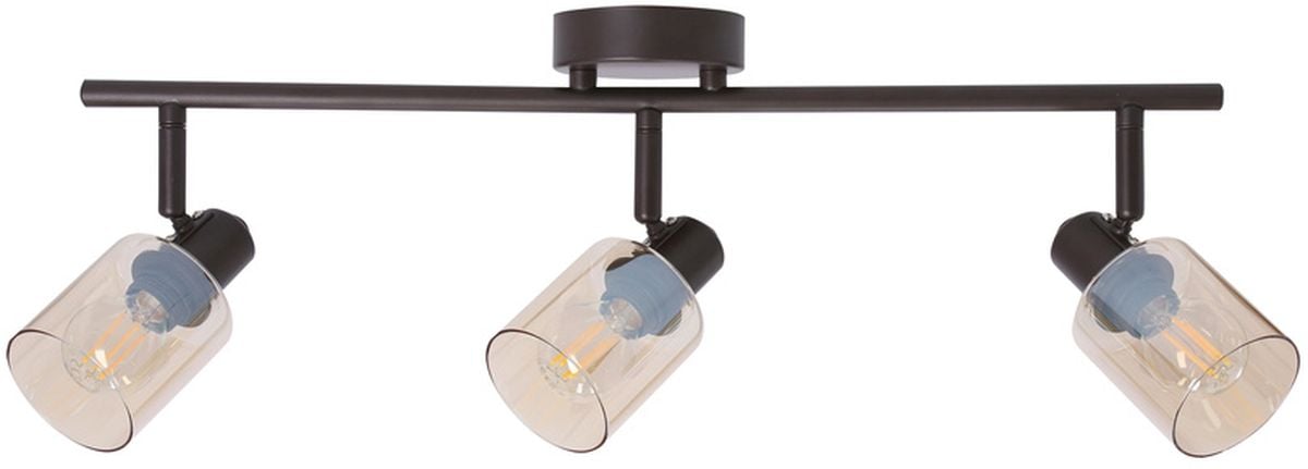 Candellux Agra lampă de tavan 3x40 W negru-chihlimbar 93-25050