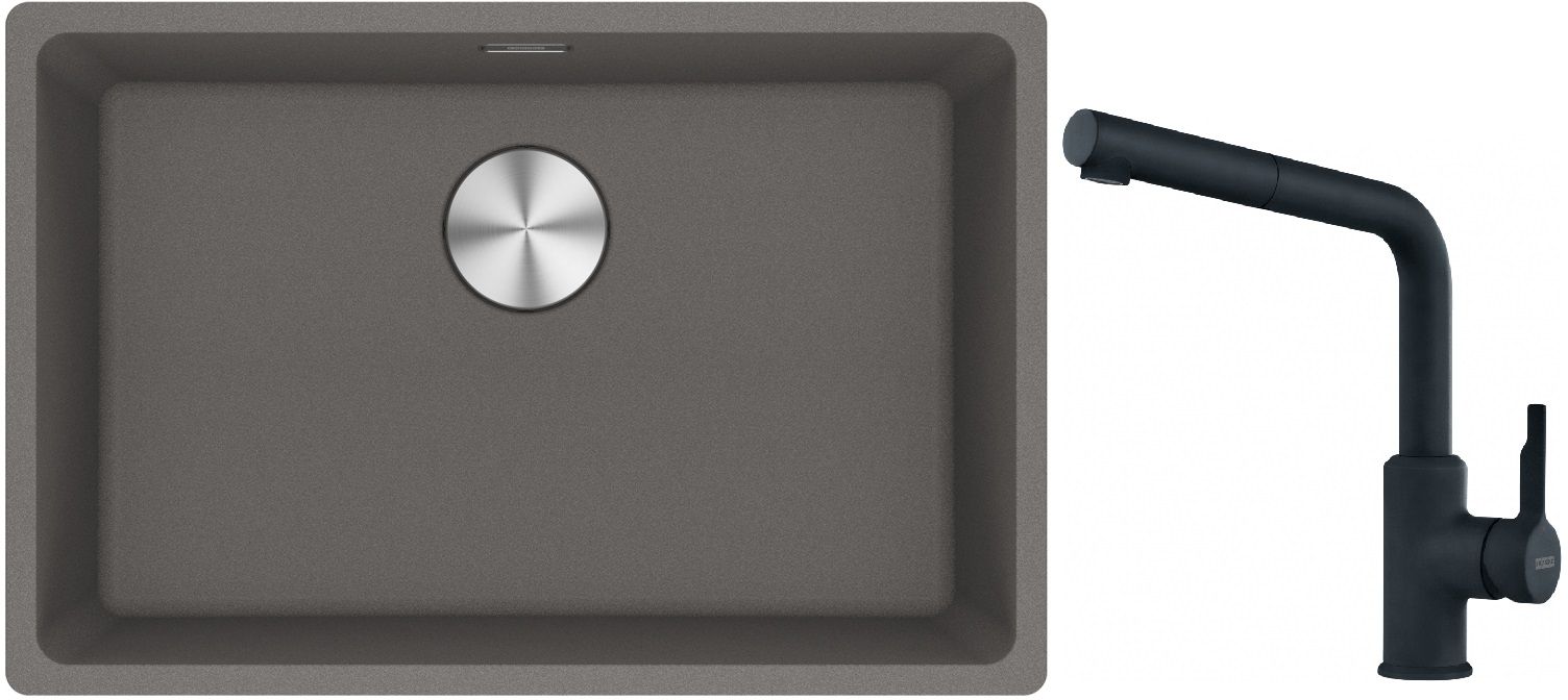 Set chiuvetă din granit Franke Maris 125.0687.258, baterie bucătărie Franke Urban 115.0627.523