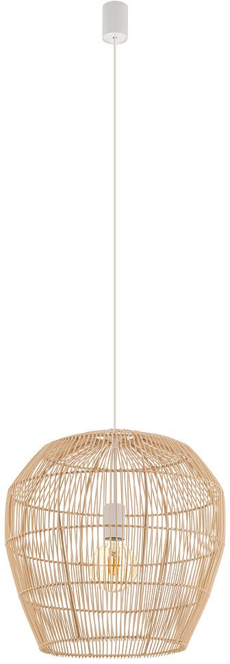 Nowodvorski Lighting Haiti lampă suspendată 1x25 W alb-lemn 11163