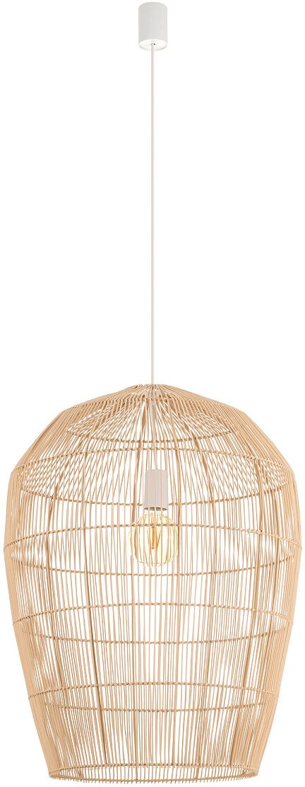 Nowodvorski Lighting Haiti lampă suspendată 1x25 W alb-lemn 11165