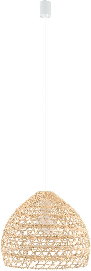 Nowodvorski Lighting Boho lampă suspendată 1x25 W alb-lemn 11150