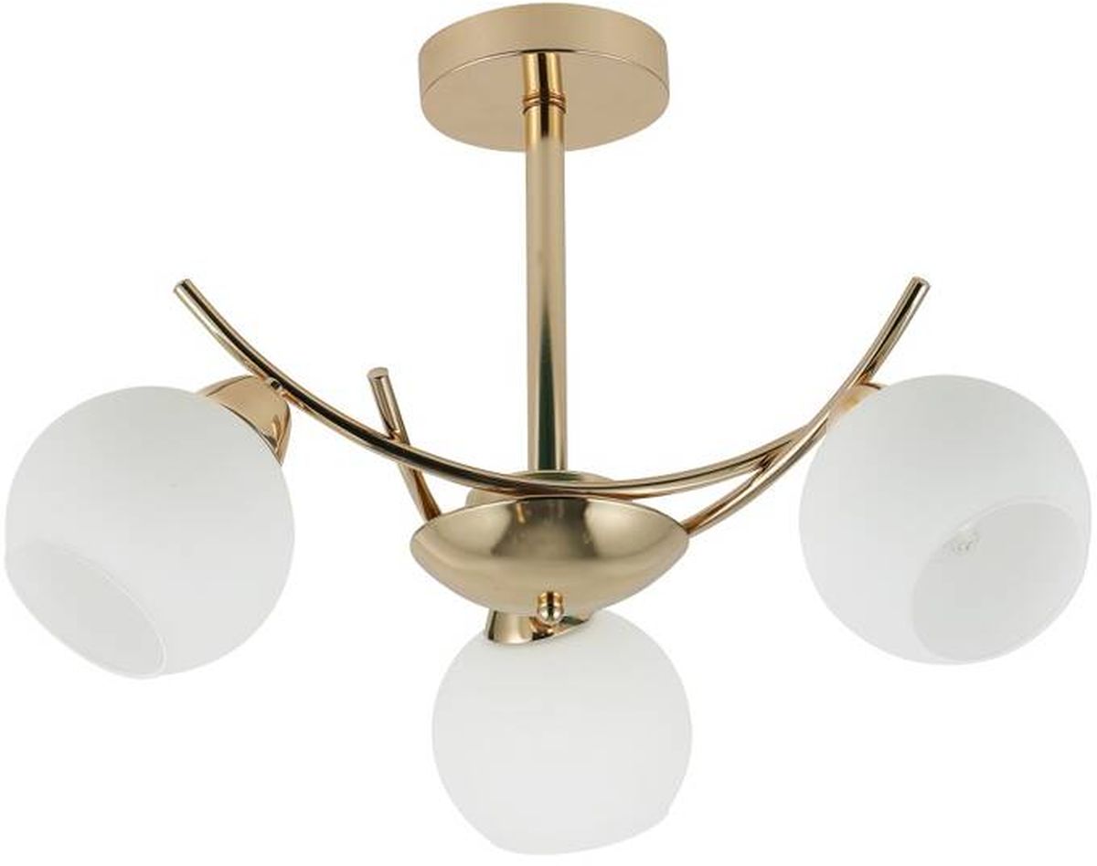 Candellux Amos lampă de tavan 3x40 W alb-auriu 33-37473