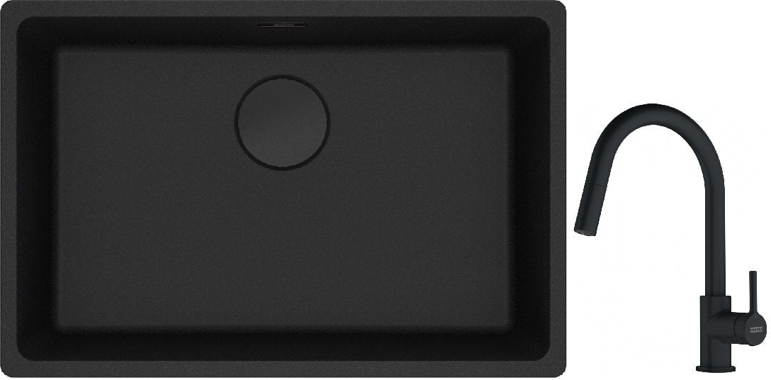 Set chiuvetă din granit Franke Maris 125.0697.758, baterie bucătărie Franke Lina 115.0626.053