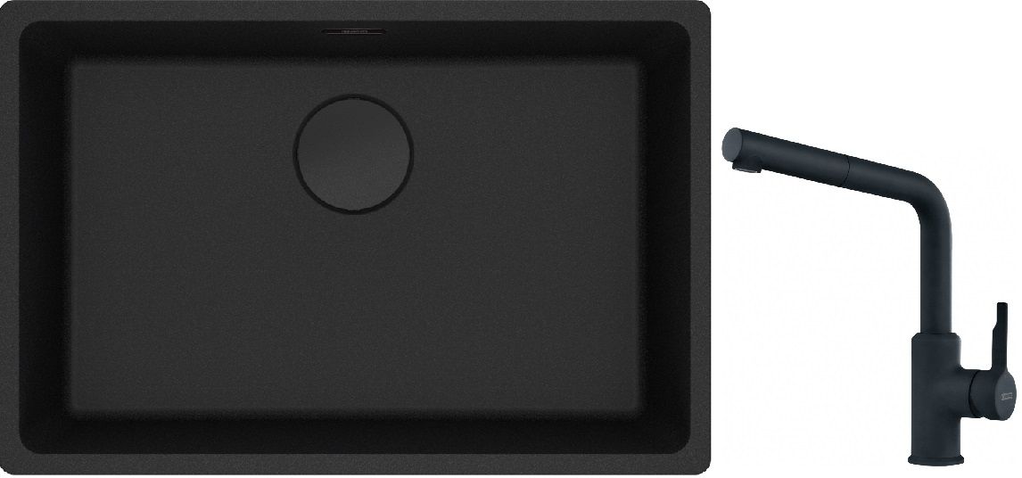 Set chiuvetă din granit Franke Maris 125.0697.758, baterie bucătărie Franke Urban 115.0627.523