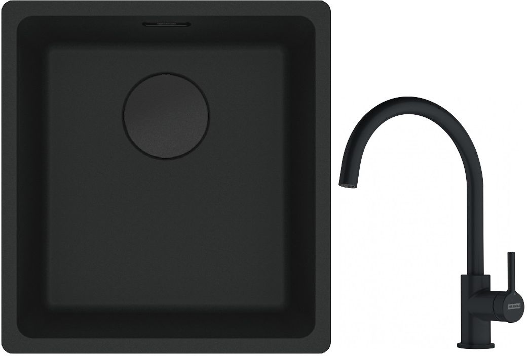 Set chiuvetă din granit Franke Maris 125.0697.760, baterie bucătărie Franke Lina 115.0626.019