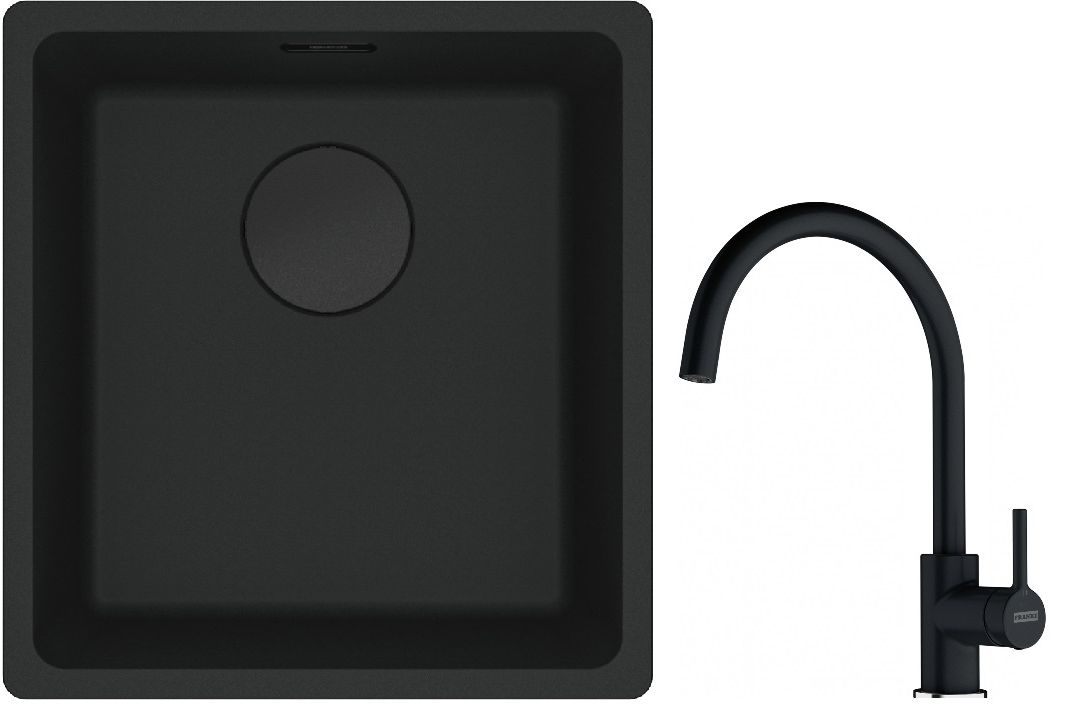 Set chiuvetă din granit Franke Maris 125.0697.760, baterie bucătărie Franke Lina 115.0626.020